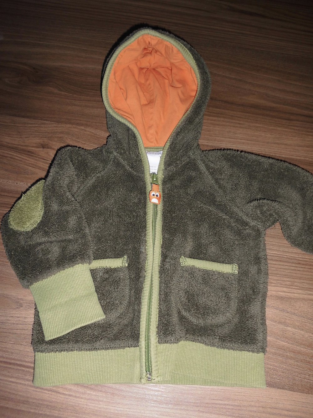 Teddyjacke mit Eulenreißverschluss Gr.74/80