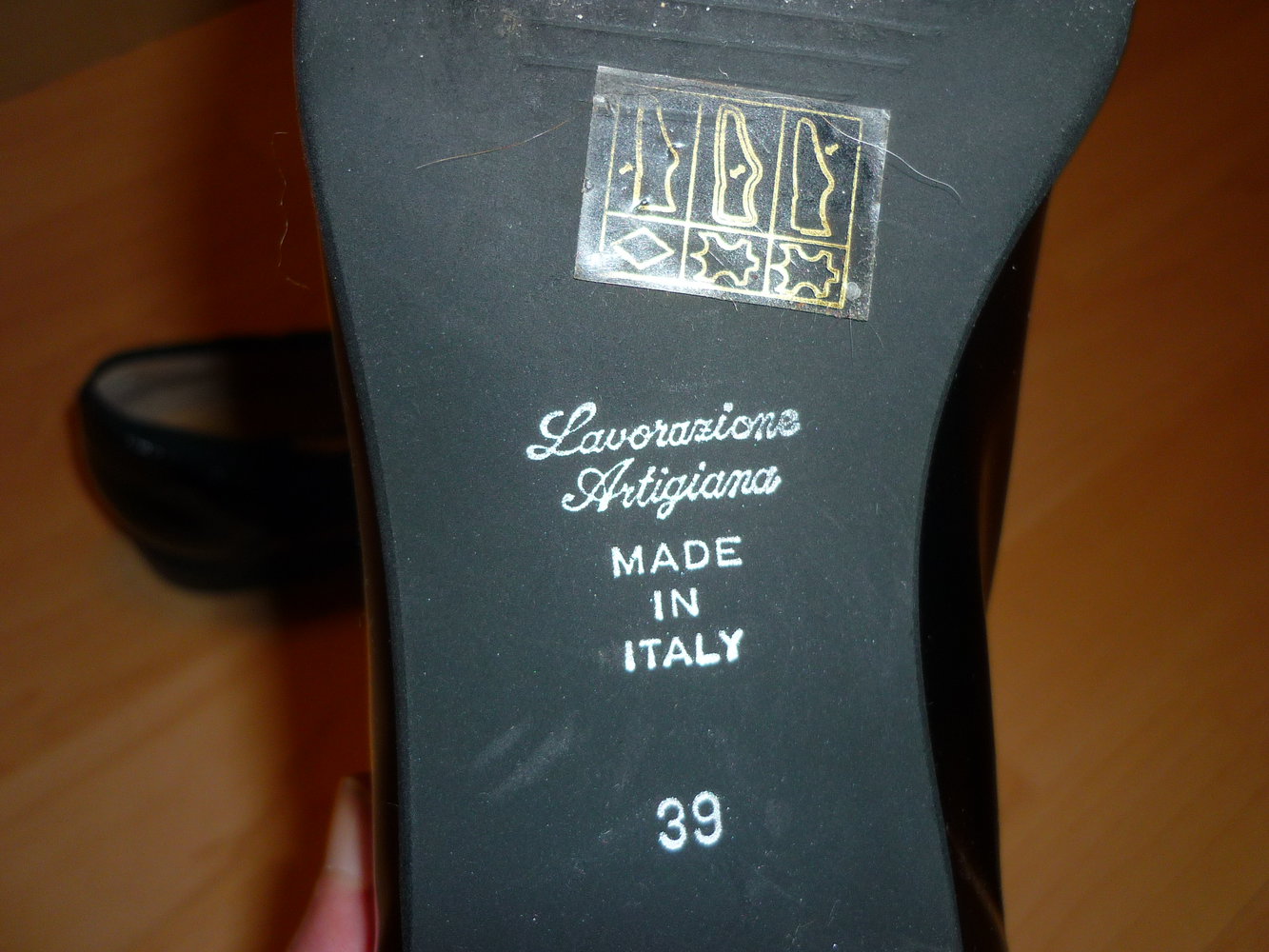 Lavorazione Artigiana Kämpgen, Handmade, Schuhe, Made in Italy, schwarz Lack, Größe 39