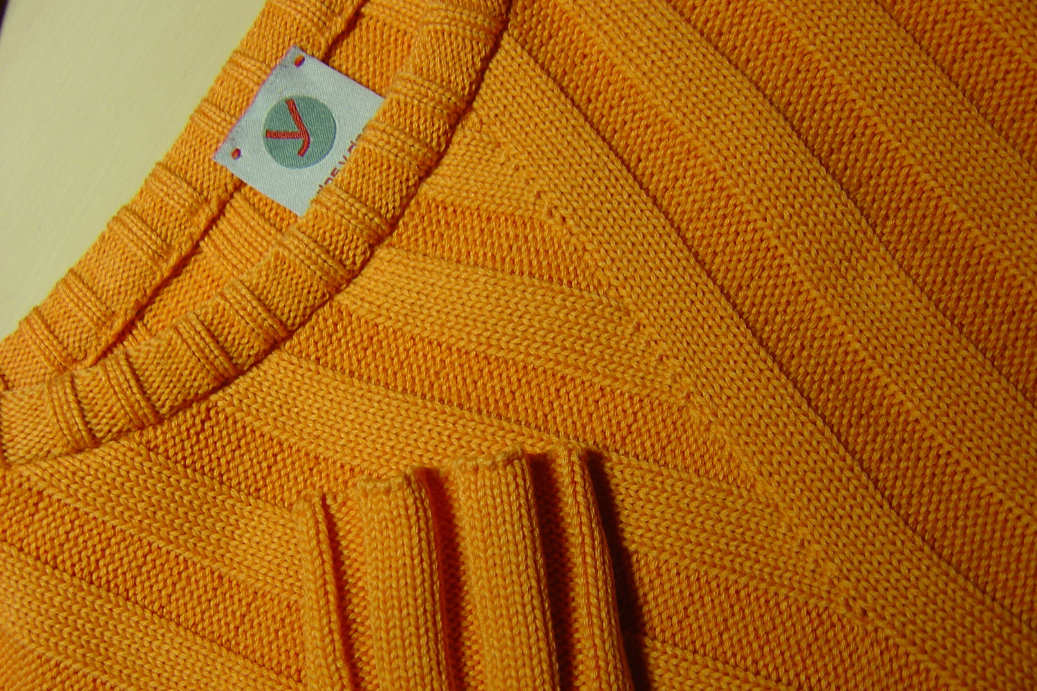 Orangener Strickpulli Gr. XS/S