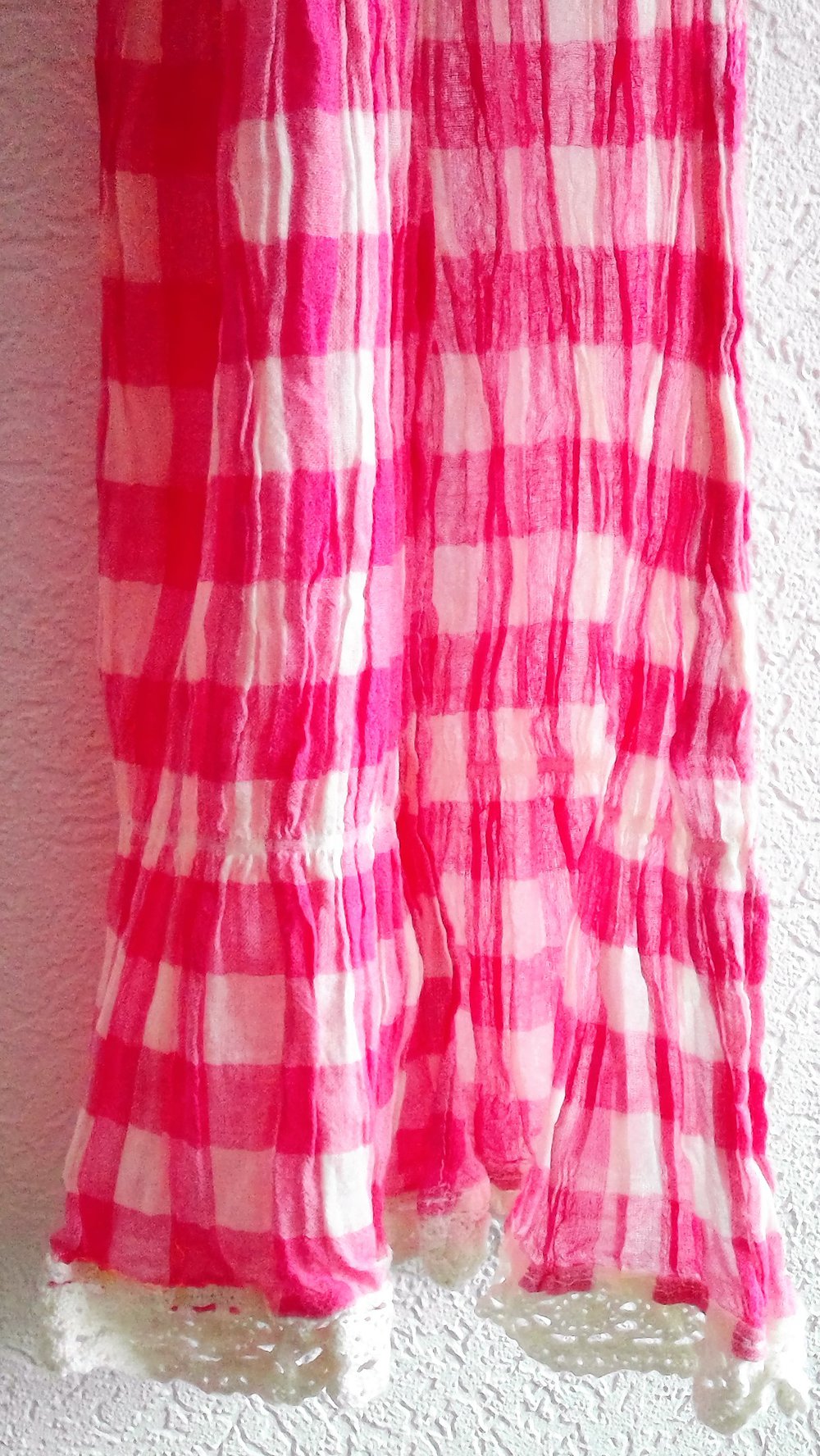 Schal mit Karomuster in Pink