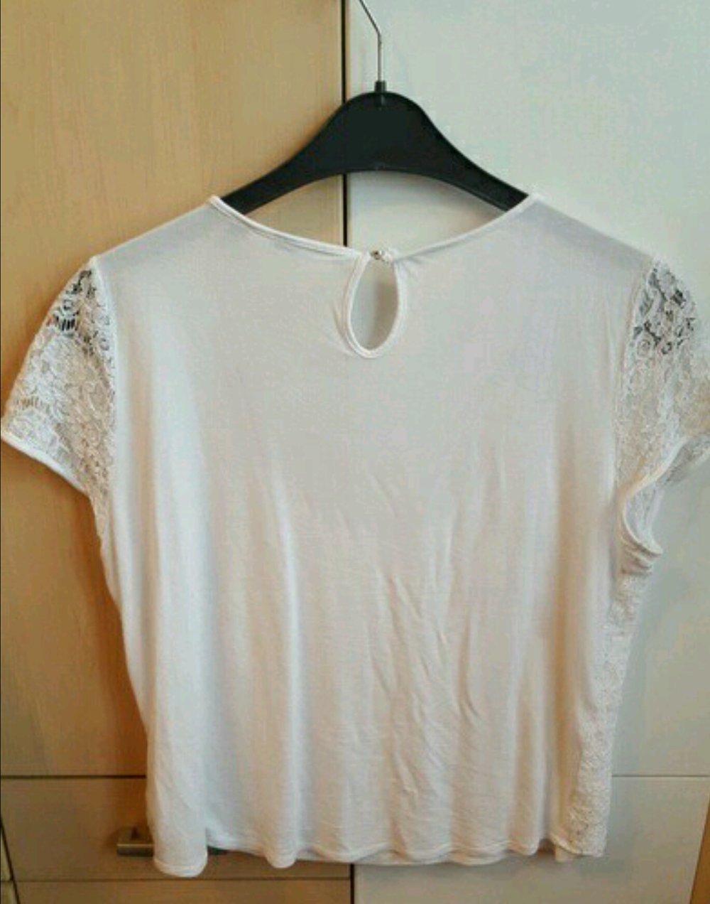 Kurzes weißes bestickten Top 