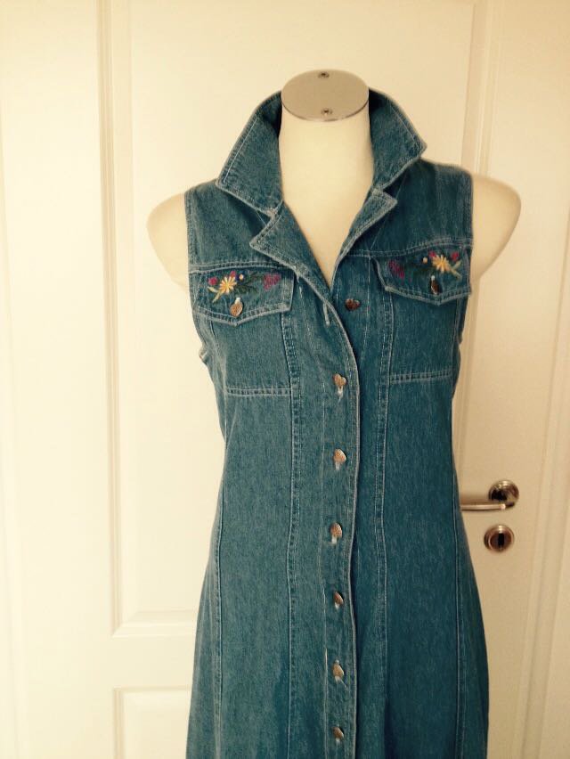 Exclusives Design Maxikleid Jeanskleid 