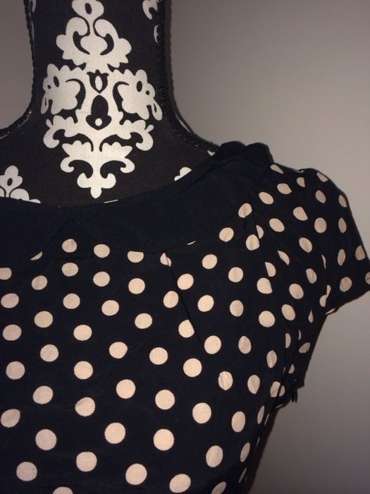 gepunktete Bluse mit Schleife, tailliert Primark