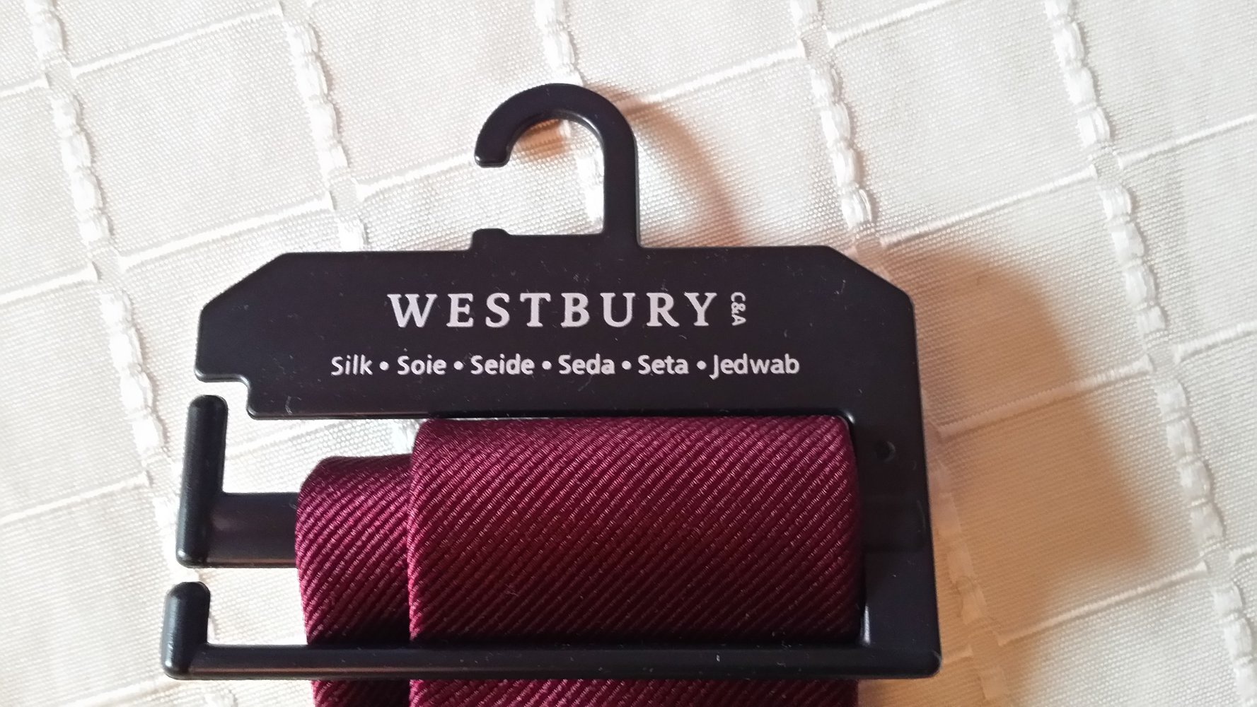 Seidenkrawatte weinrot von Westbury - NEU