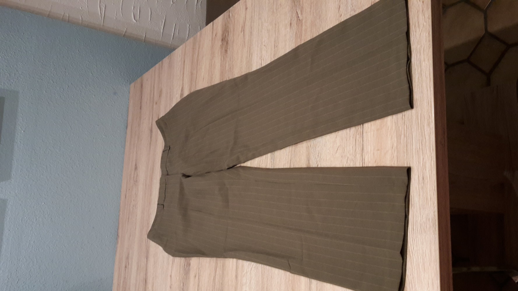 Hosenanzug Laura Scott Gr44/46 braun caramel nadelstreifen blazer