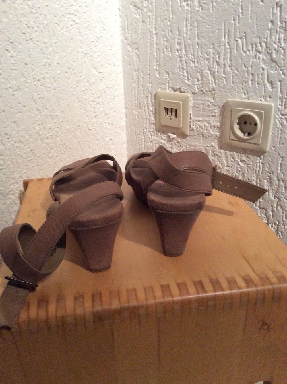 Nine West Sandalen Keilabsatz Sandalette Schuhe 