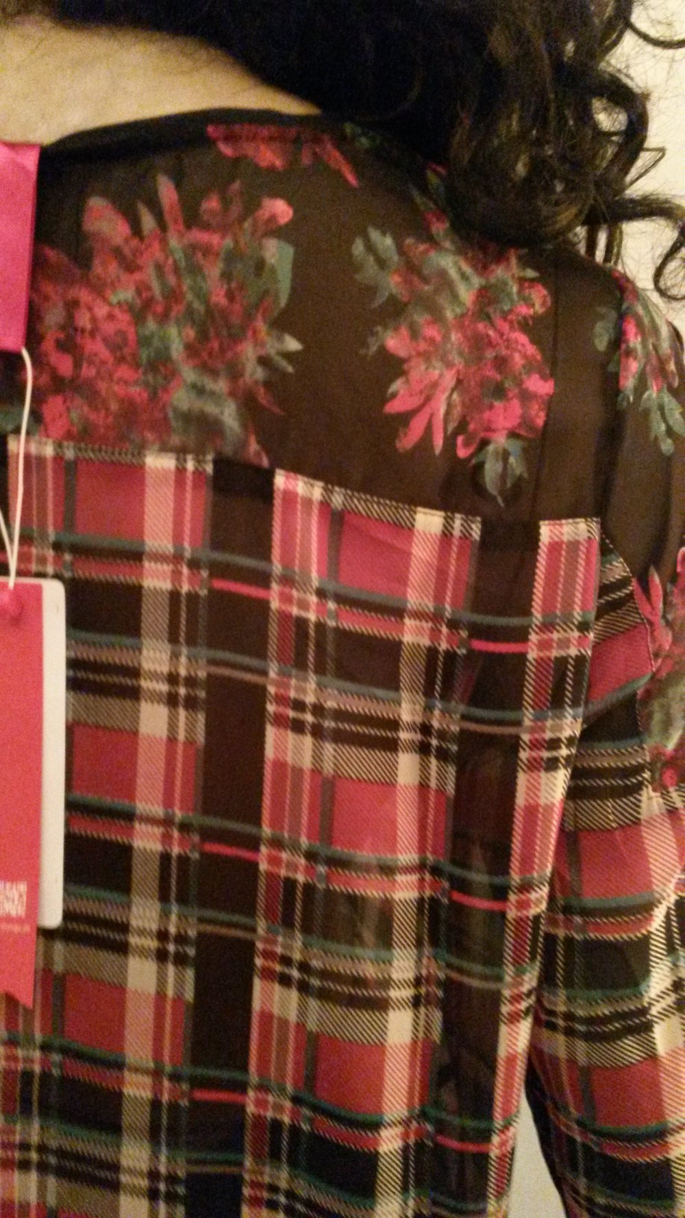 leichte Karo - Bluse im Mustermix 