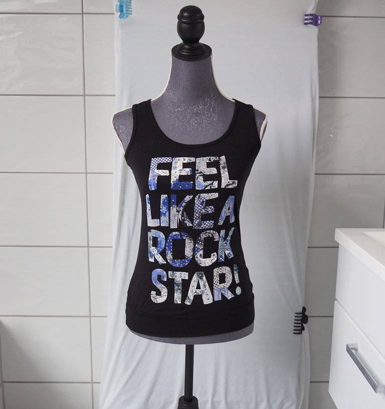 Feel like a Rockstar Top mit Strasssteinen Gr. 158/ 164