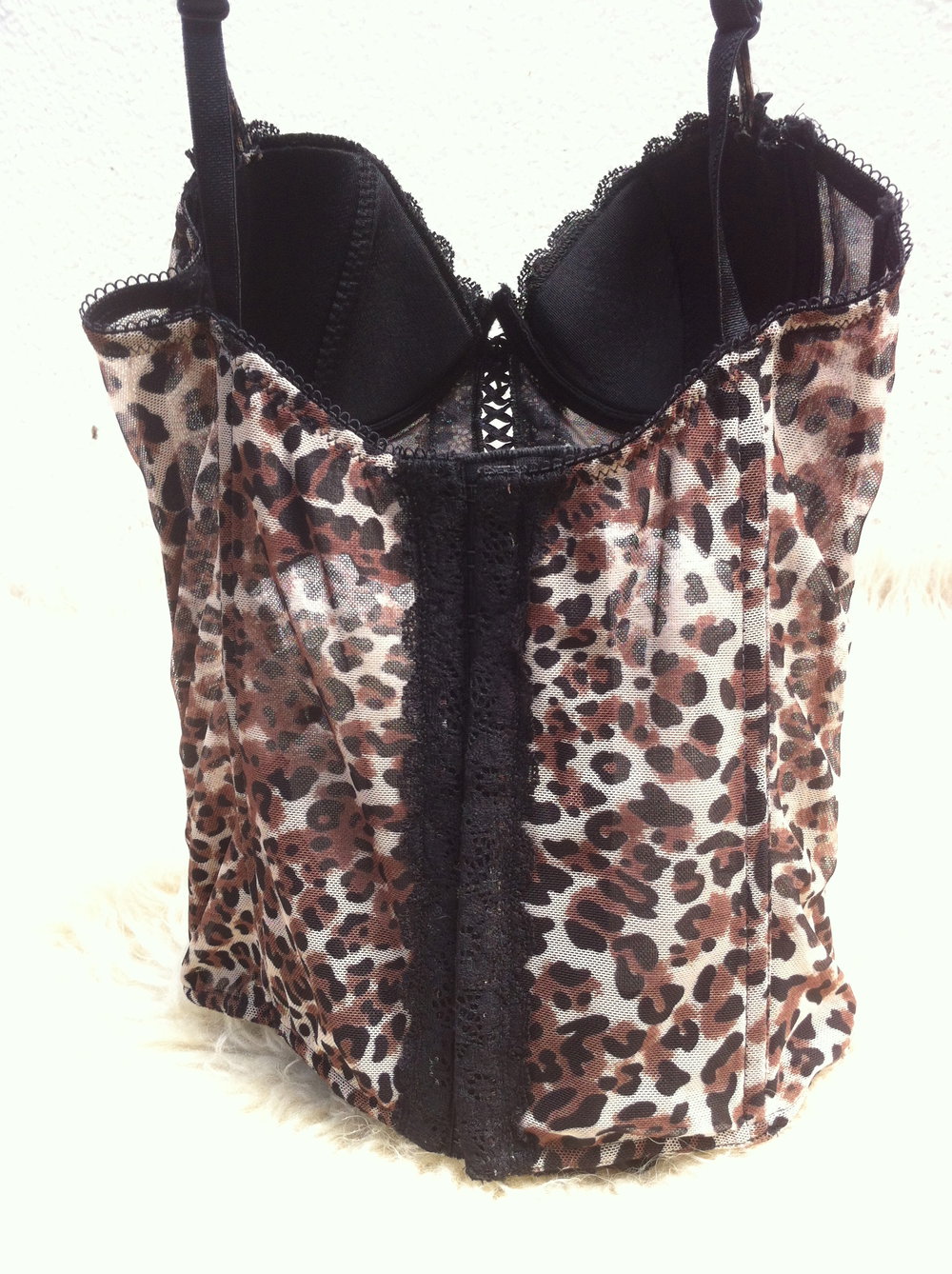 Corsage Korsett Bodice Leo Spitze schwarz