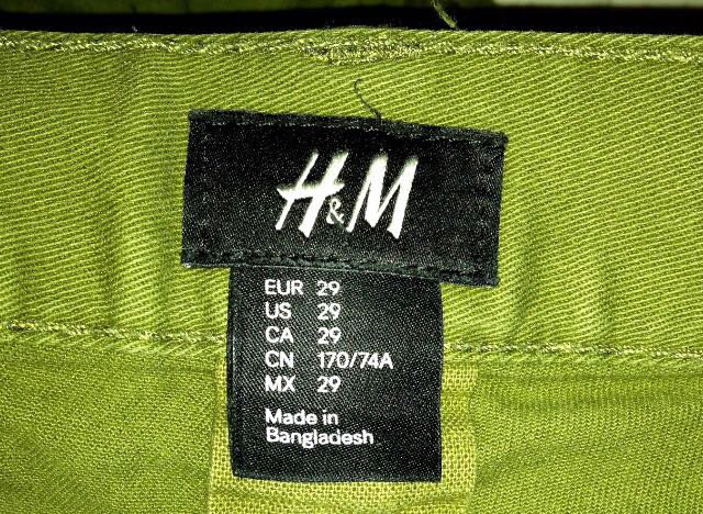 H&M Twillhose HOSE reseda grün Gr. 29