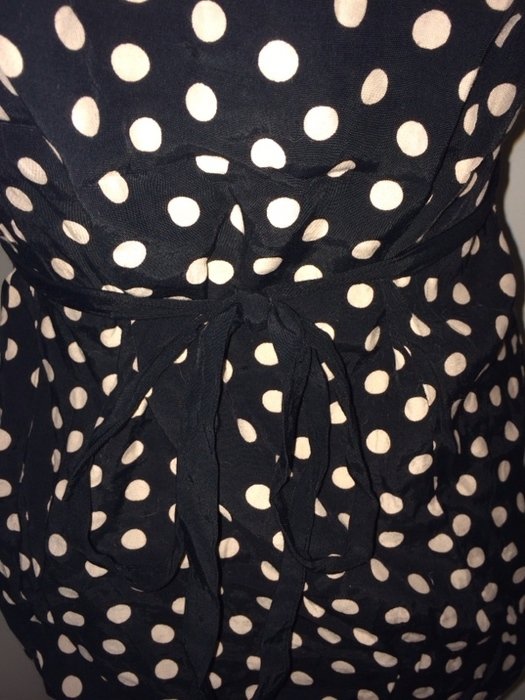 gepunktete Bluse mit Schleife, tailliert Primark