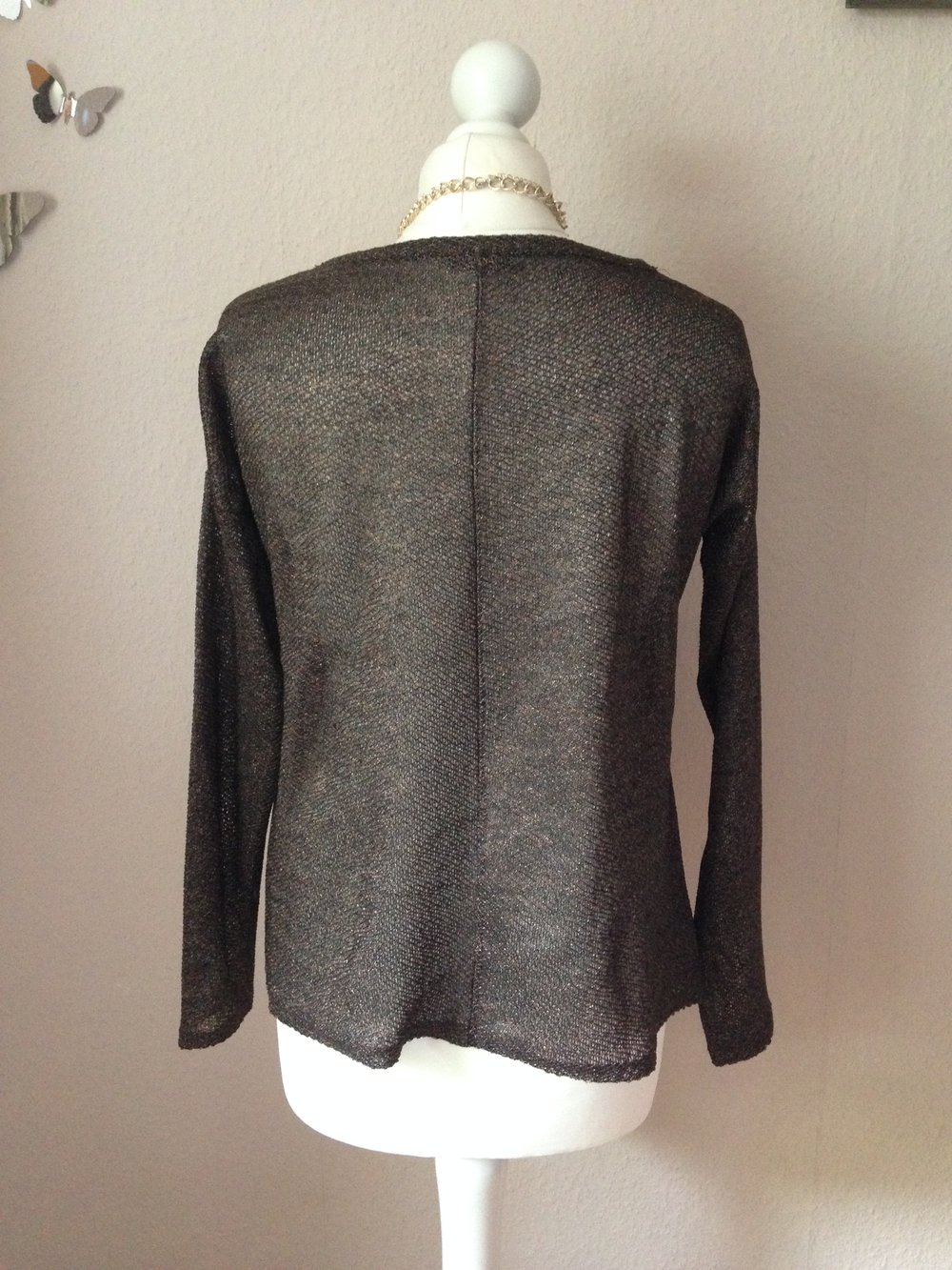 Metallic gold bronce Shirt Pullover