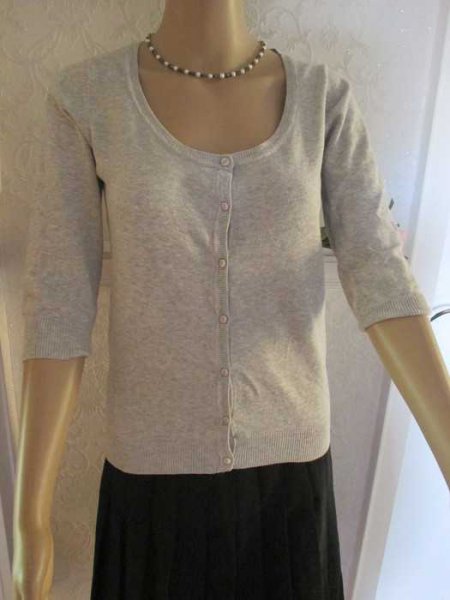 NEU Dreiviertel Arm Fein Strickjacke Cardigan oder Pullover 