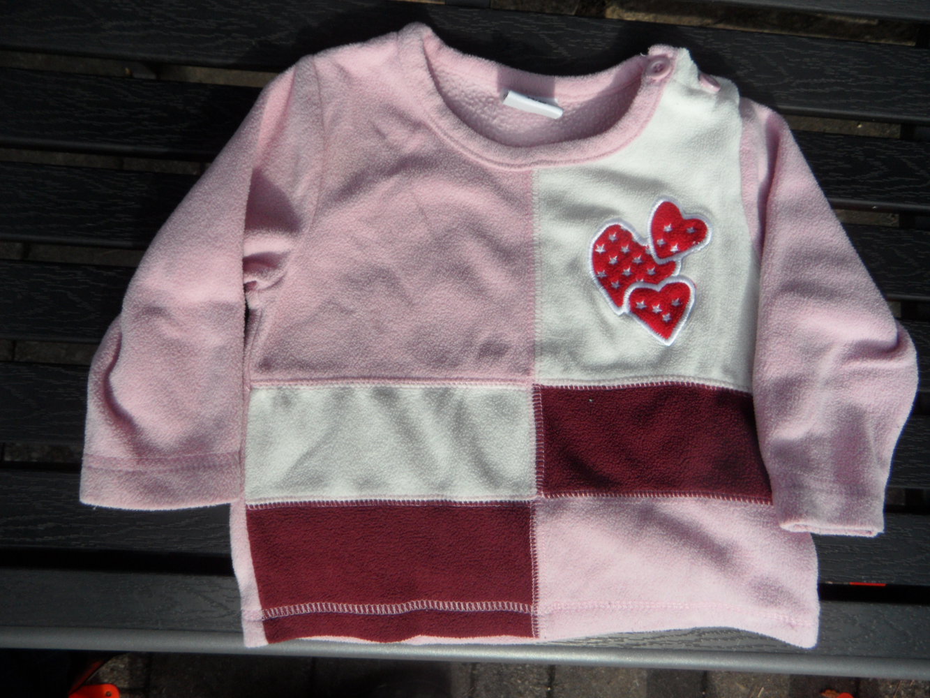 leichter Fleecepulli Patchwork