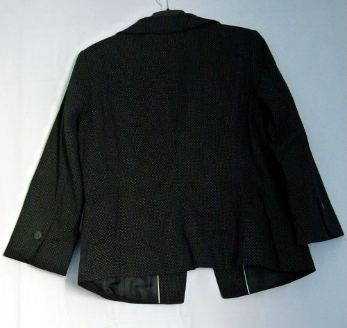 Pünktchen Blazer Jacke in schwarz weiß gepunktet von H&M, Retro Boho Business Festlich