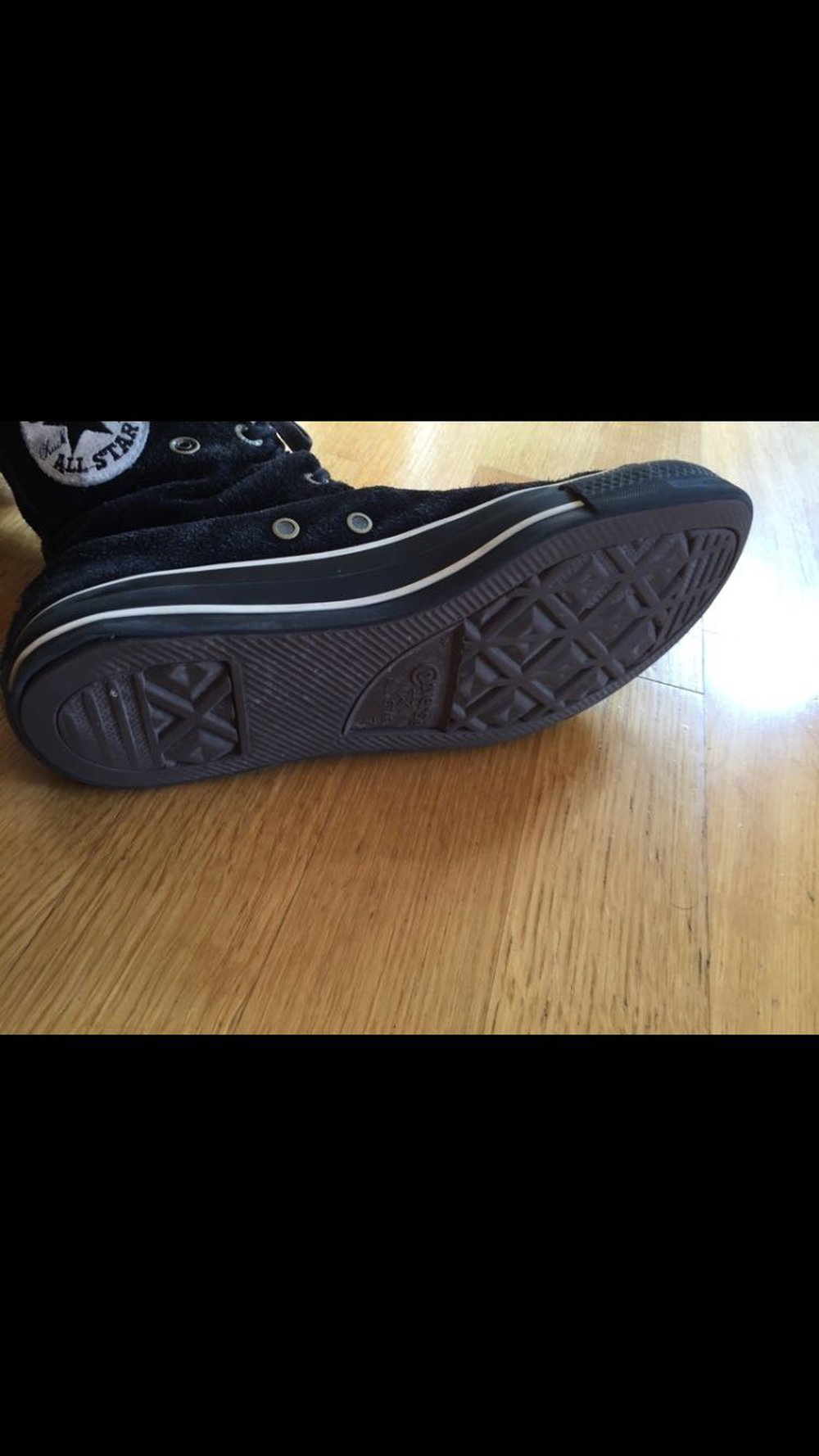 Tolle Leder Converse Stiefel mit Fell