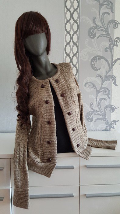 Warmer Cardigan braun Strick M L 38 40