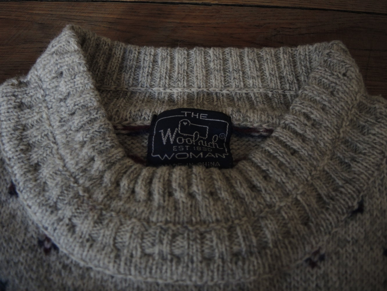 Vintage Woolrich College Katzen Norweger Pulli Pullover