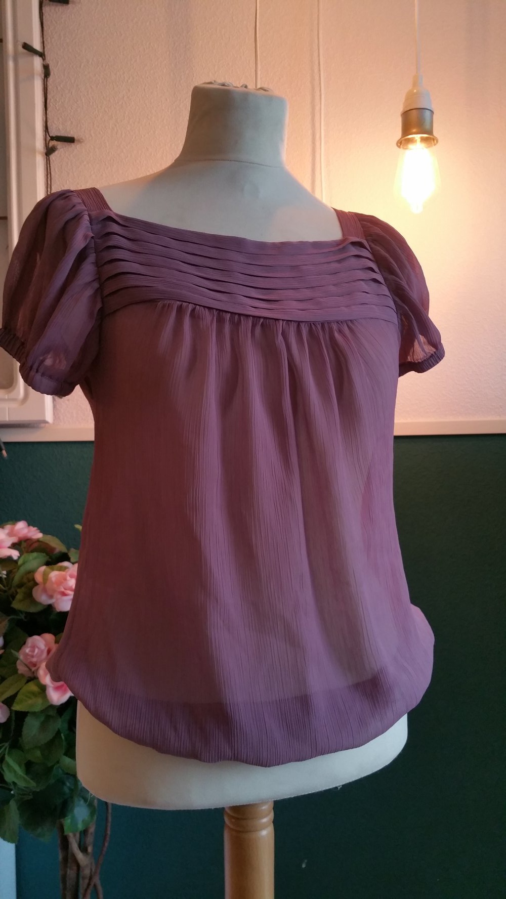 Chiffon Bluse mauve