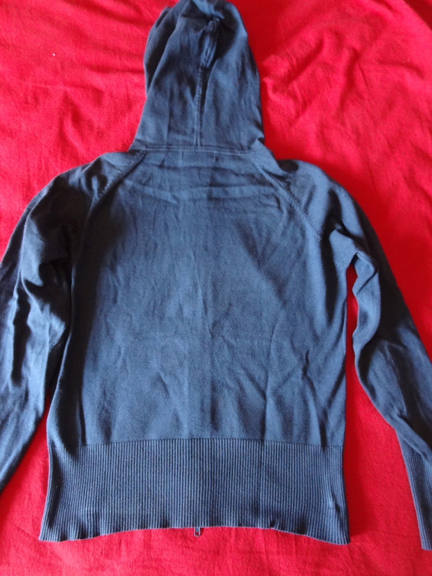 Vero Moda Strickjacke M L 38/40 petrol Feinstrick Kapuze Hoody