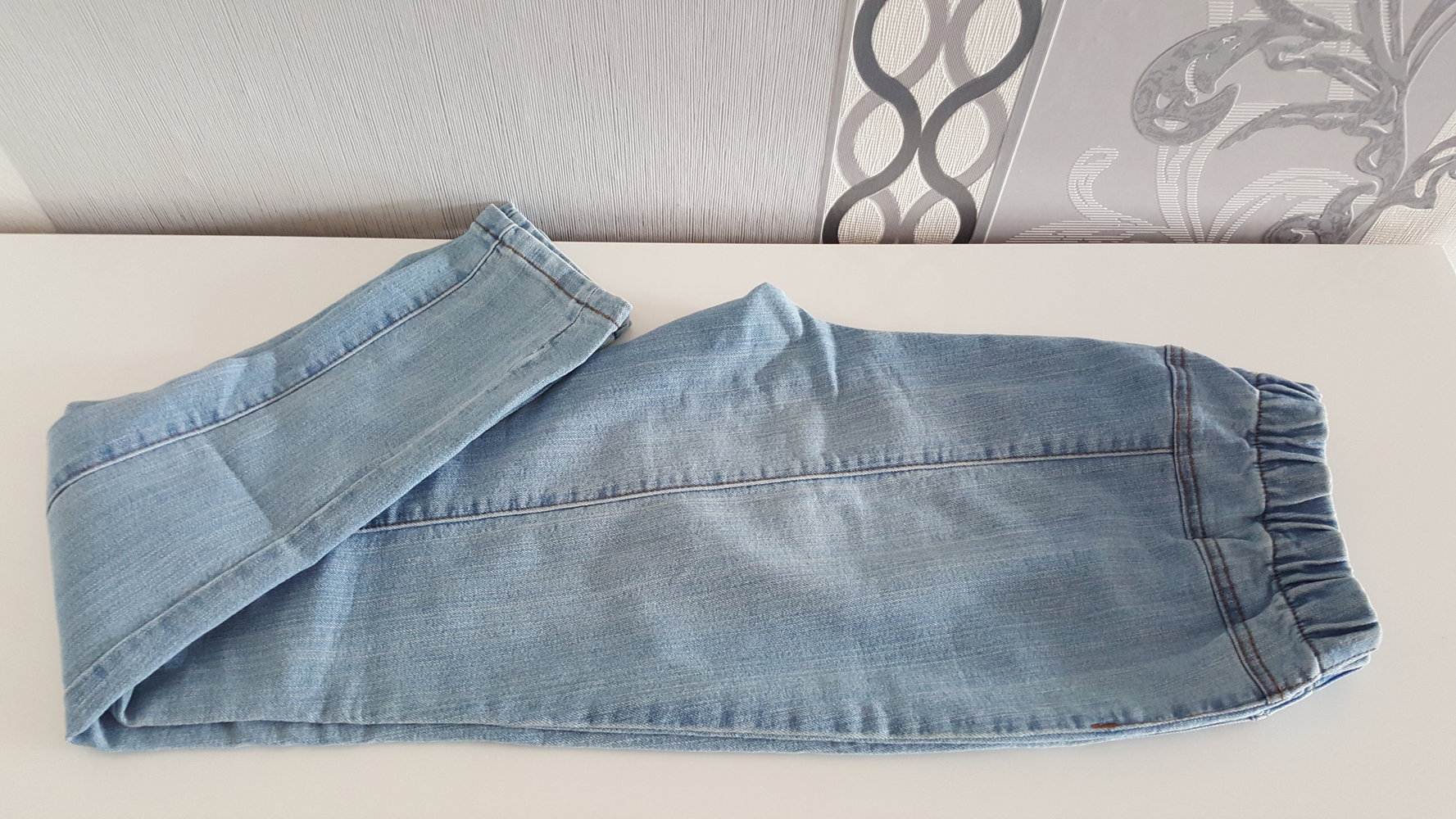 Jeans Leggings Jeansleggings Used Look 40 42 L XL Neu Blau Hellblau 