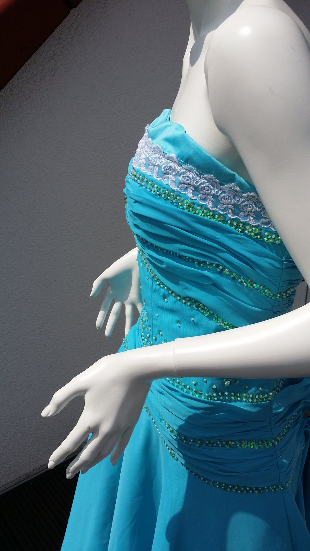 Türkisfarbenes Abendkleid FoKuHiLa