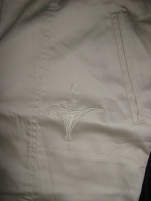  NEU * Edel * Stickerei * Freizeit * Business * DESIGNER * Marlene- Style * Hose * Gr. 42/ M * cremé- beige- nude *