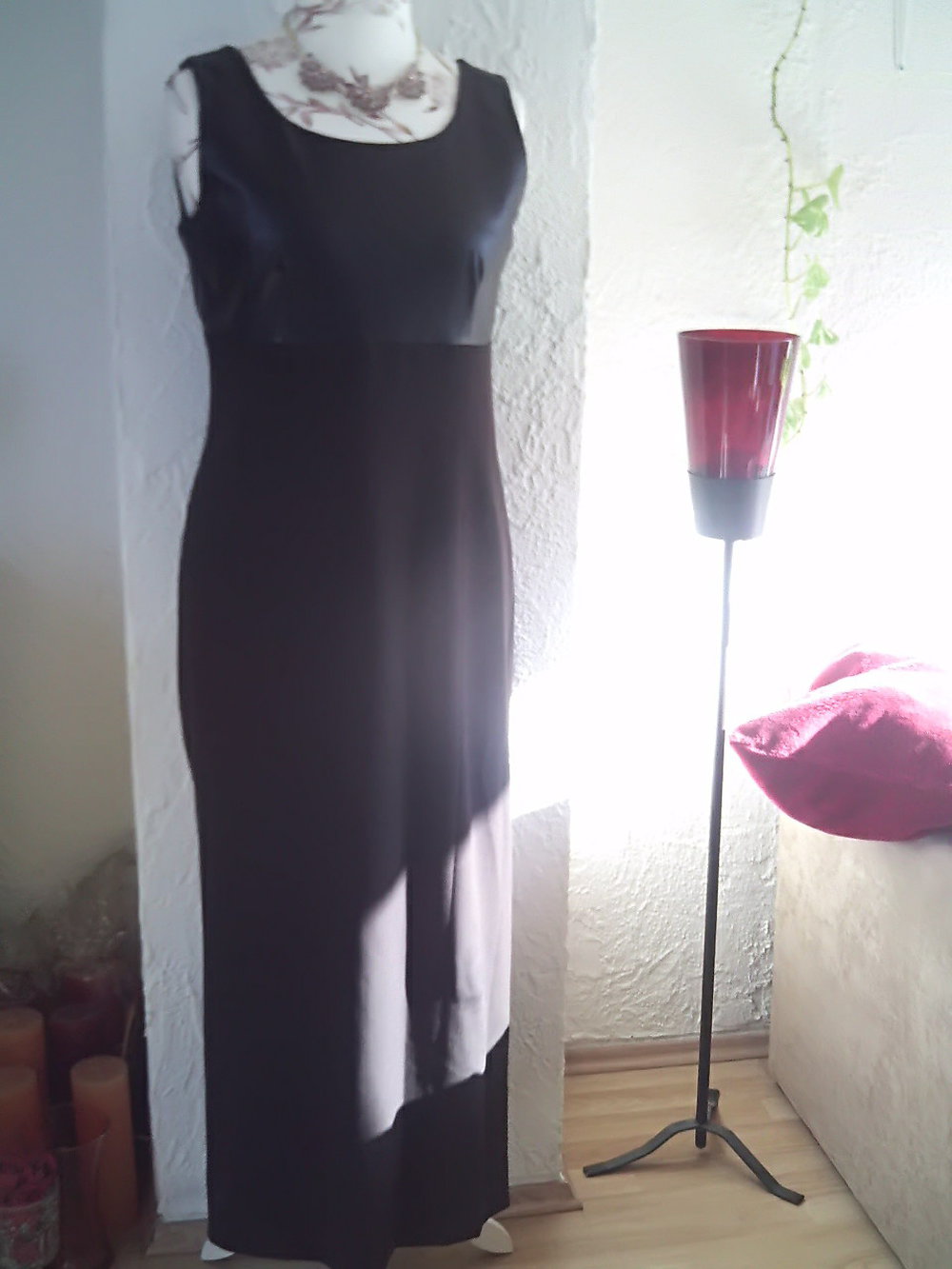 Braunes Kunstleder Maxikleid neu von MissH 42