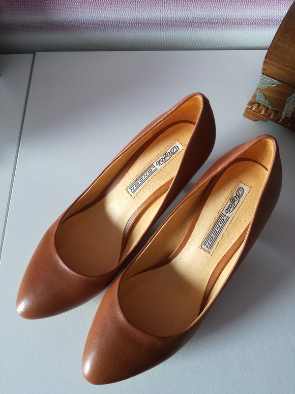 Buffalo London Bill Leather Pumps, Braun, EU 38