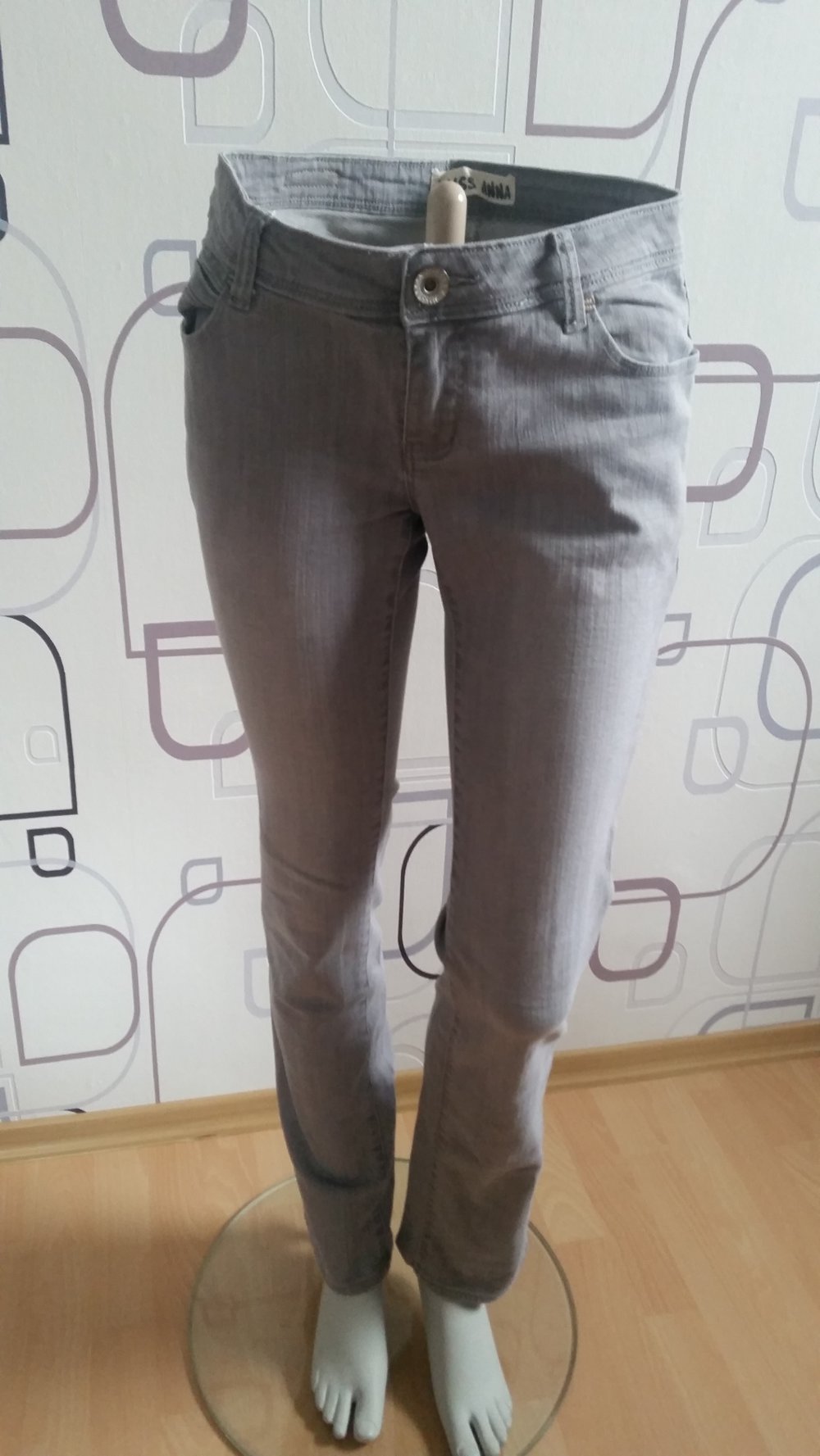 hellgraue Jeans Hose