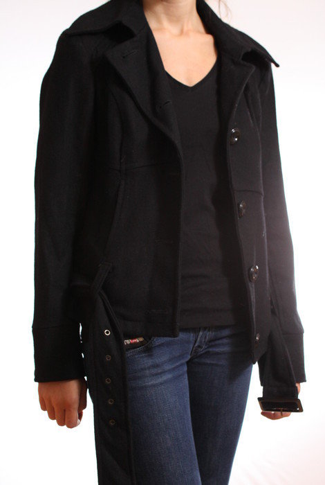 Vero Moda Caban Jacke aus Wolle schwarz
