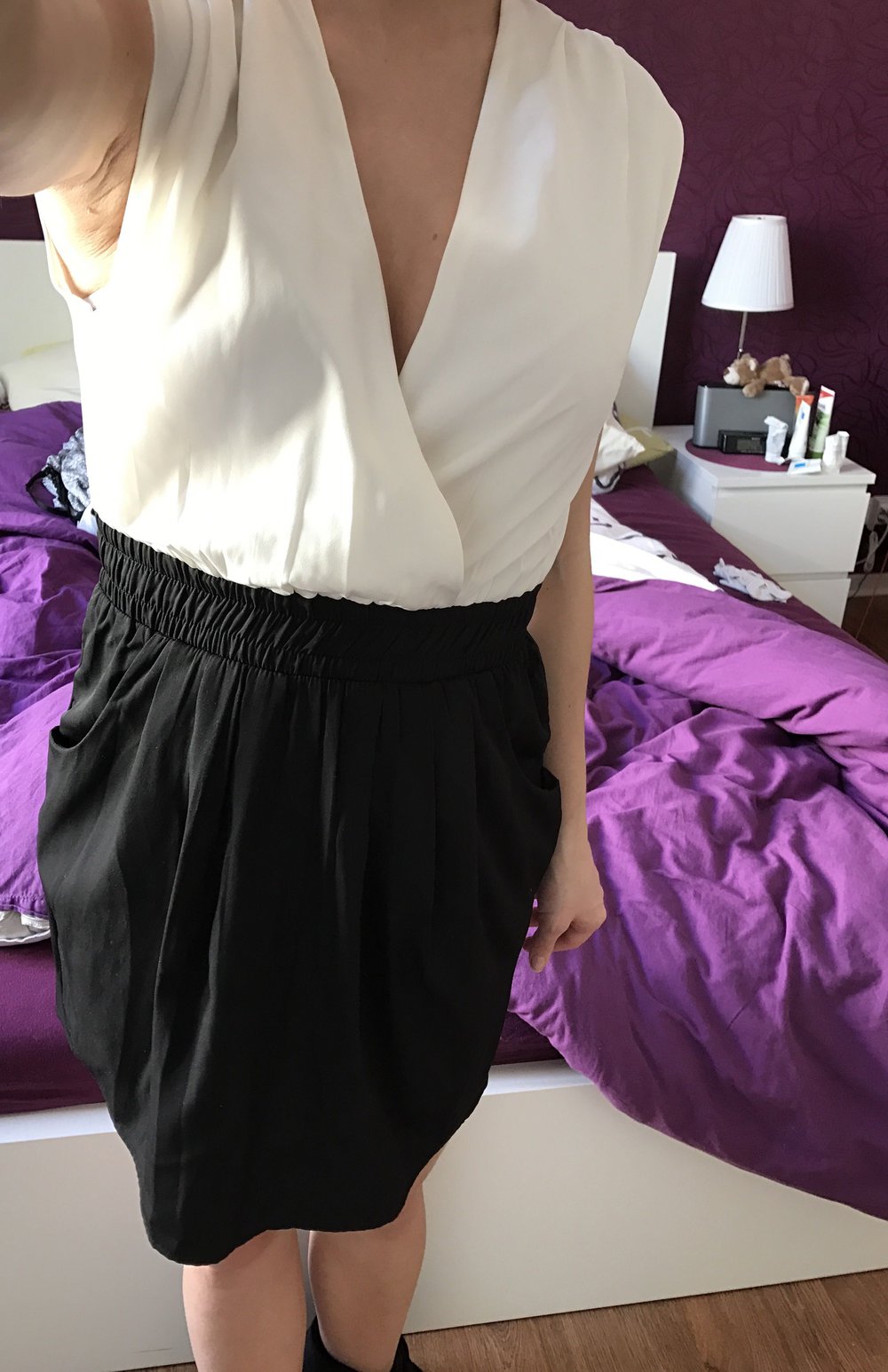 schwarz weißes Kleid von Vero Moda