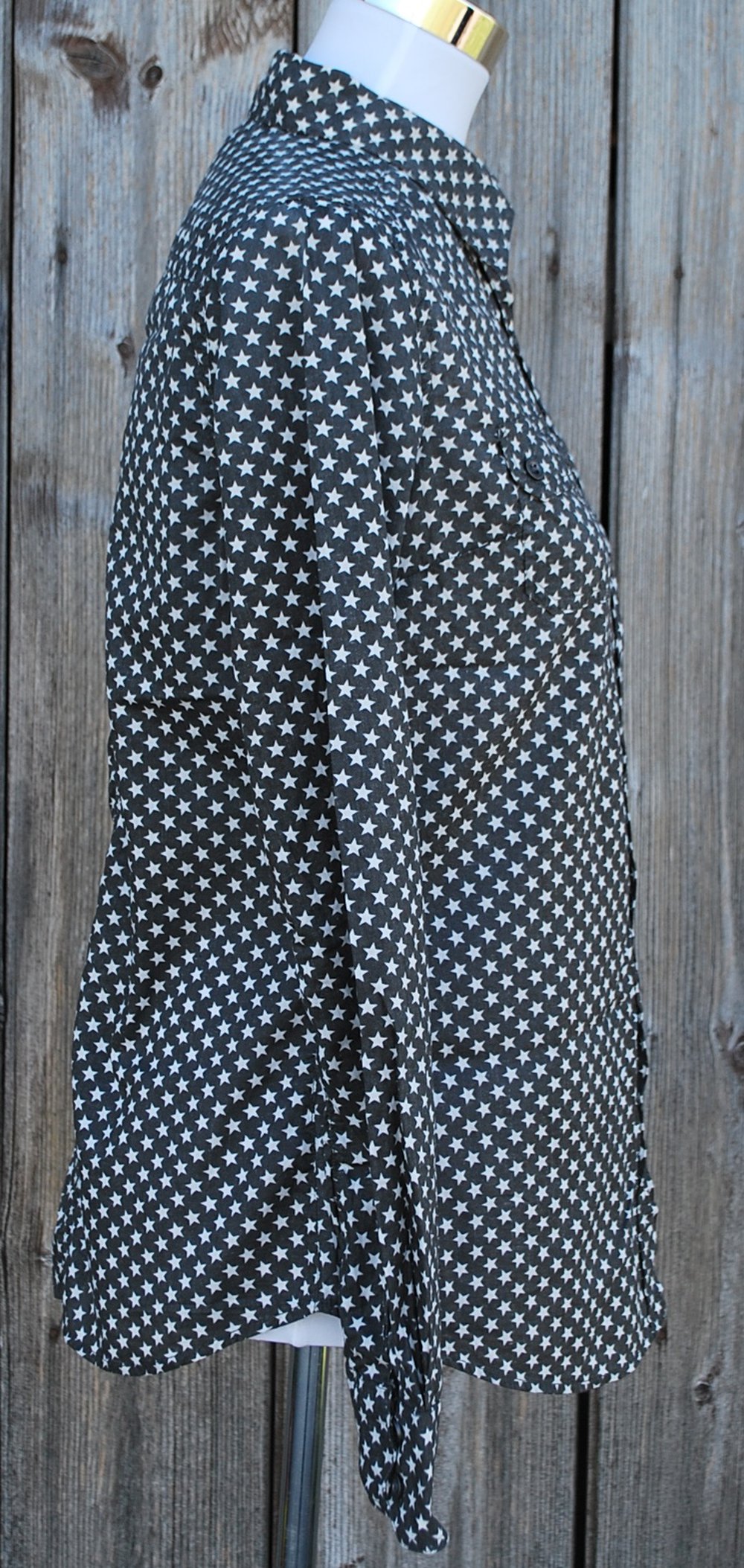 graue Bluse mit weißen Sternen, Maison Scotch, ca. Größe 42