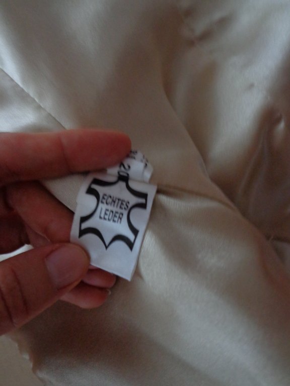 Leder Jacke / Blazer aus Leder Gr.38 in beige 