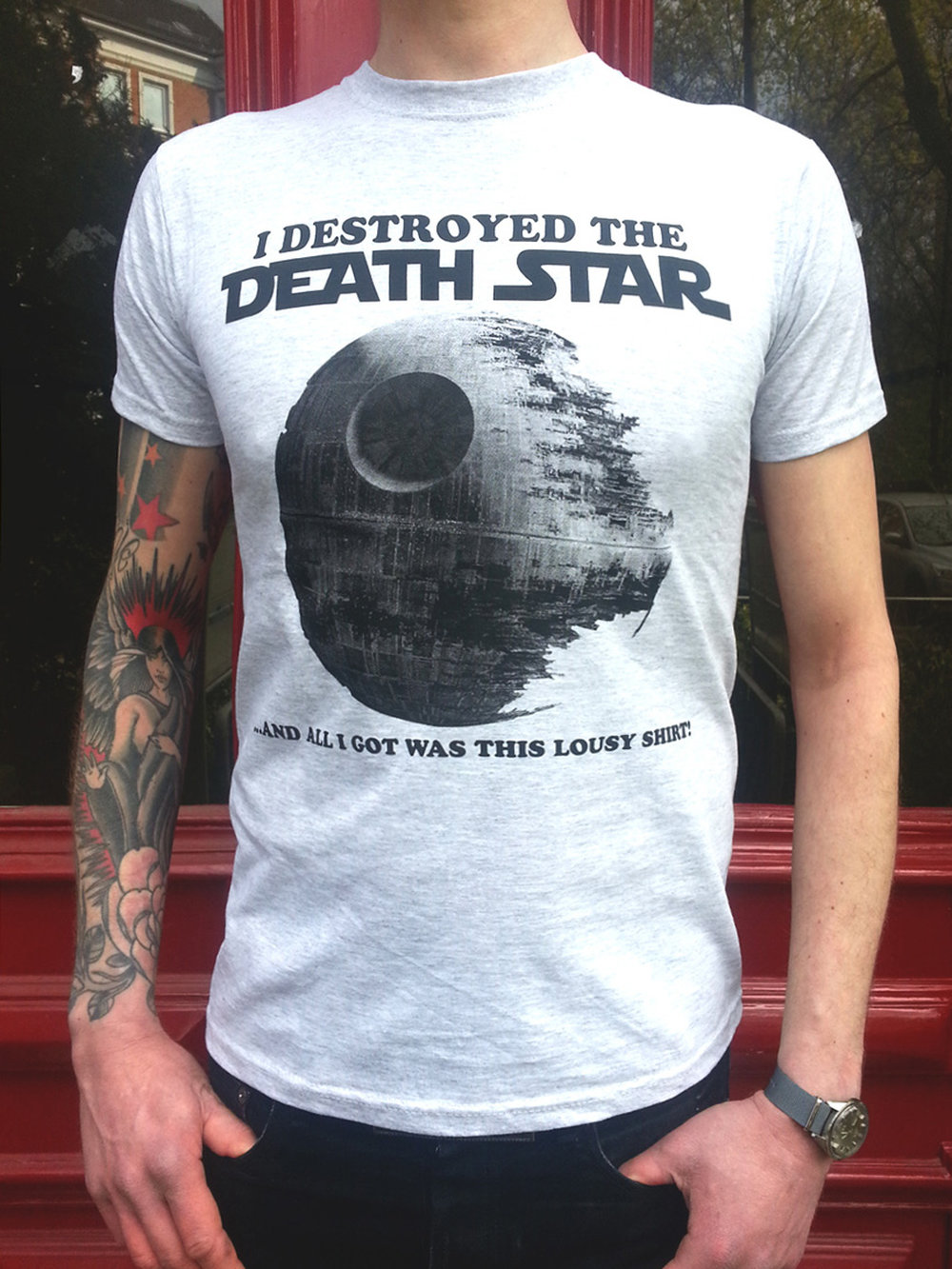 Star Wars Shirt, Death Star, design, blogger, geeks, hc, punk, Gr.S, NEU