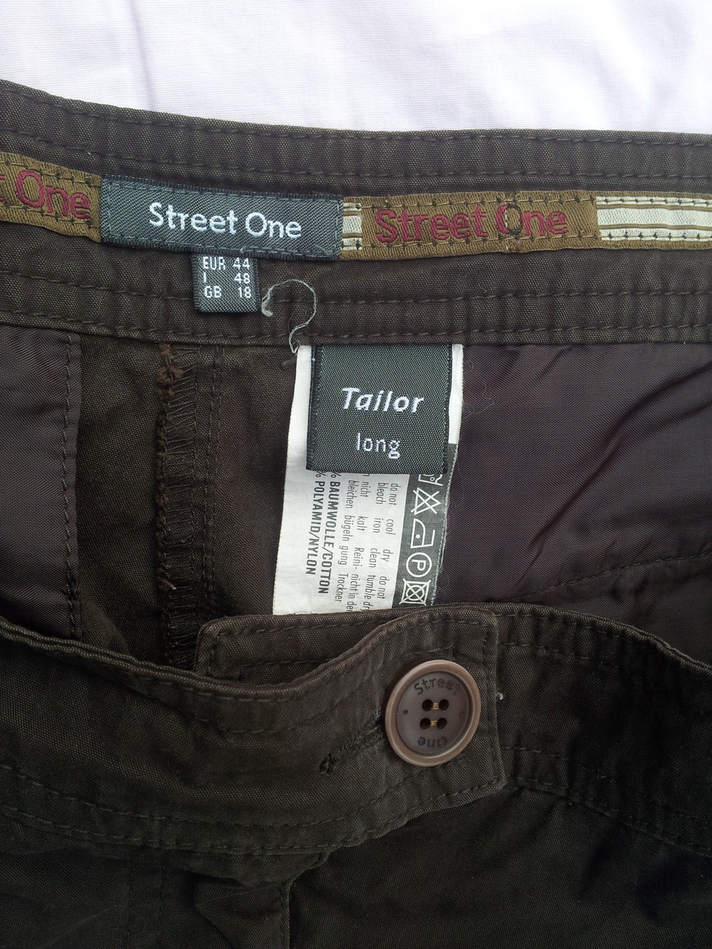 Stoffhose Street One braun Gr.44 lang