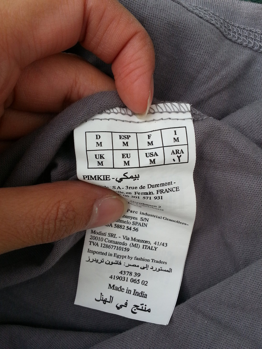 T-Shirt grau Aufdruck Print Pimkie Basic