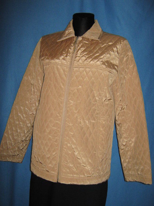 NEU * Edel * modern * DESIGNER * Seiden- Glanz * Stepp- Jacke im Englisch * Barbour- Style * Gr. 38- 40/ S- M * caramél *