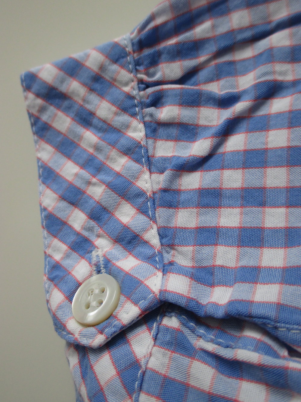 Hess Natur, Kurzarmbluse, balu - weiß kariert, Gr. 38, 100 % Bio Baumwolle