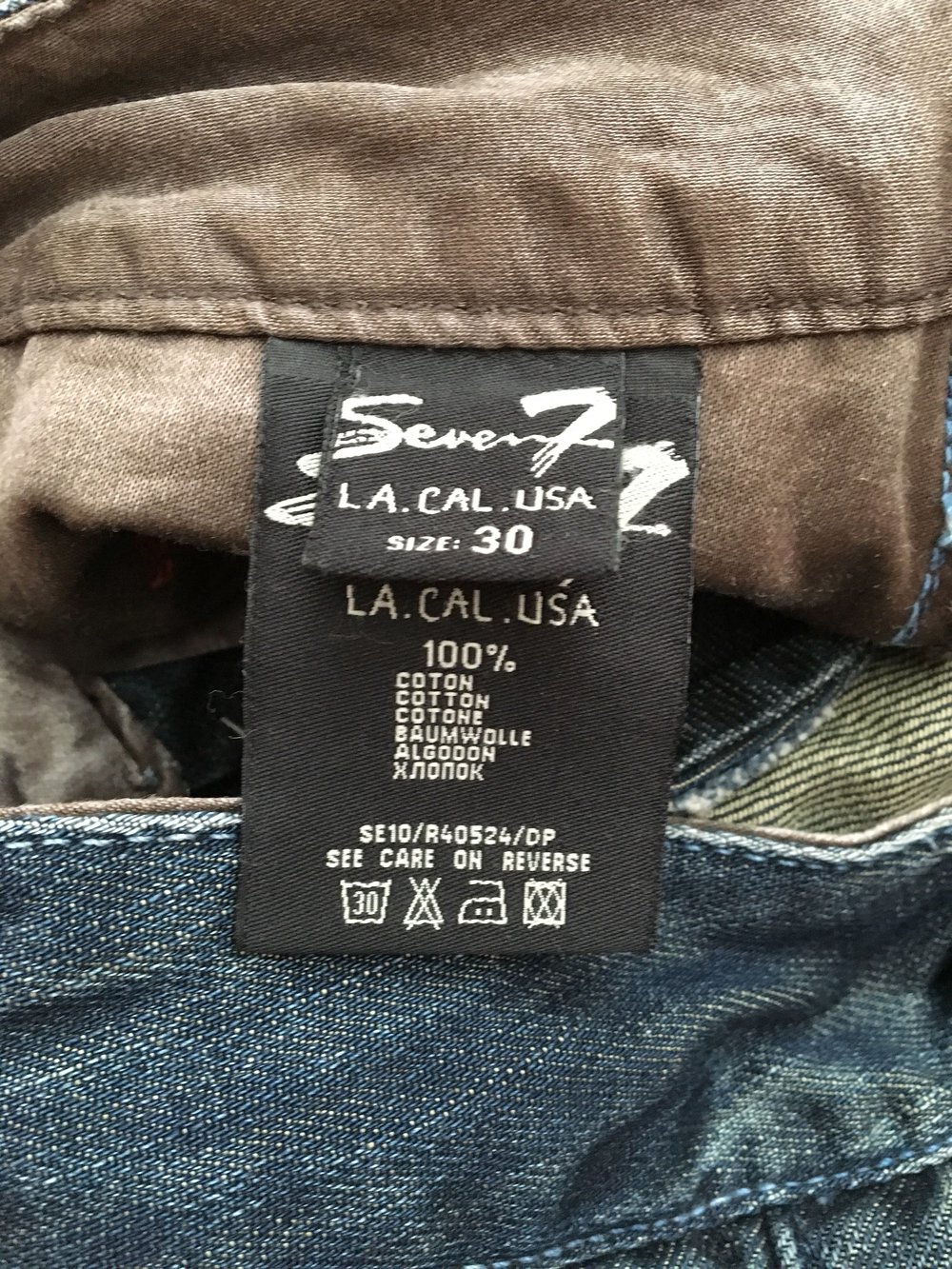 Seven 7 Jeans Bootcut W30 (29) L34 dunkelblau Perlen, Top