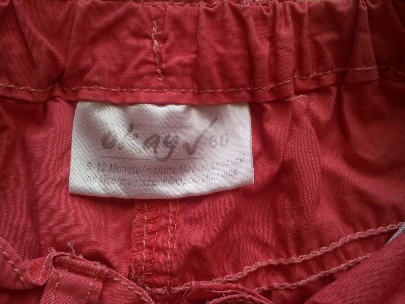 kurze Hose Shorts Sommerhose koralle Gr. 80 