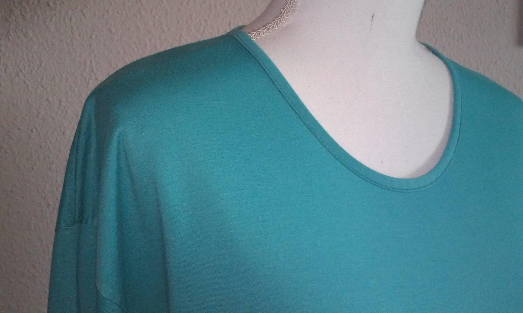  Damen Shirt T-Shirt Longshirt Bigshirt Minikleid Rundhals Ausschnitt ungetragen