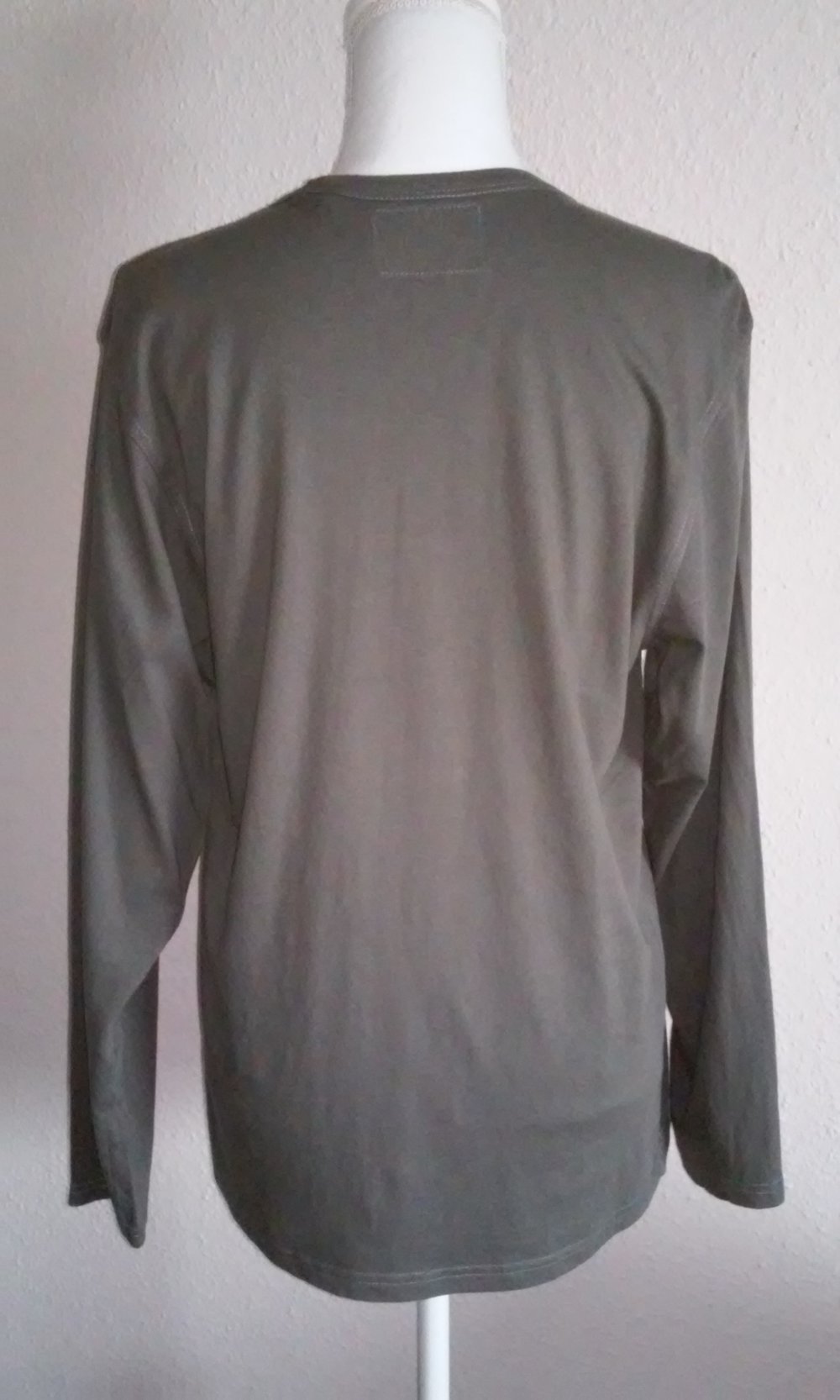 ER/SIE Sweatshirt Langarm Shirt Rundhals Pulli Freizeit/Sport/Unterzieher Basic-Oberteil (in Taupe) stretchig