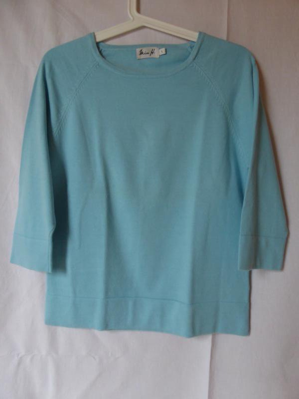 Hellblauer 3/4-Arm-Pullover von Miss H (Galeria Kaufhof)