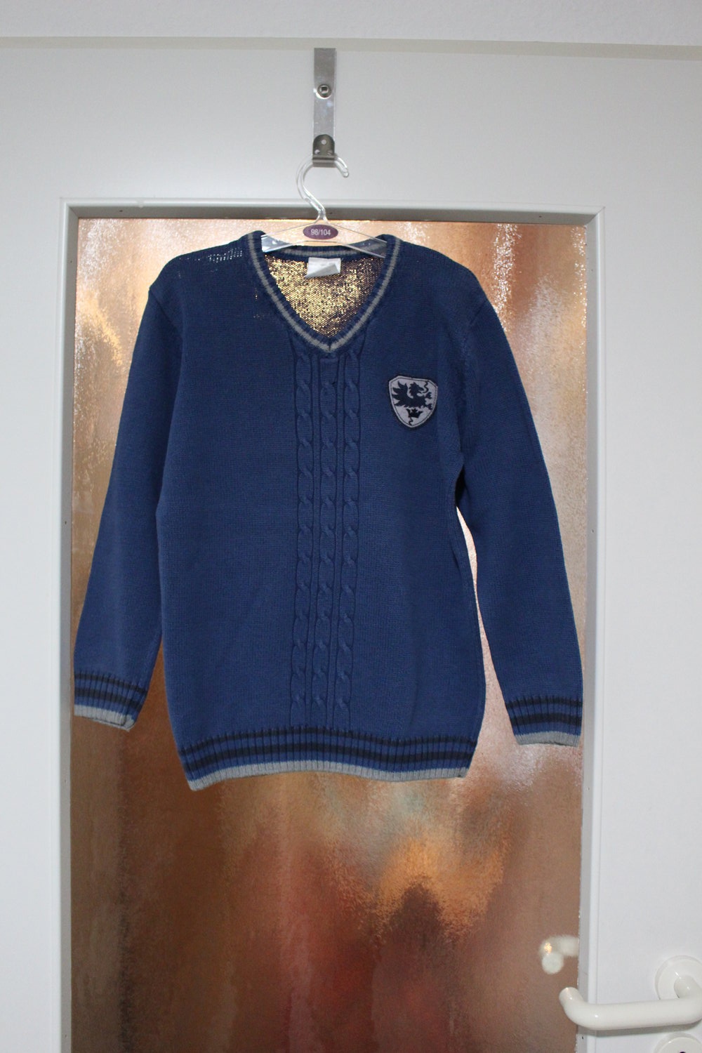 112. Pullover, blau, Gr. 122-128