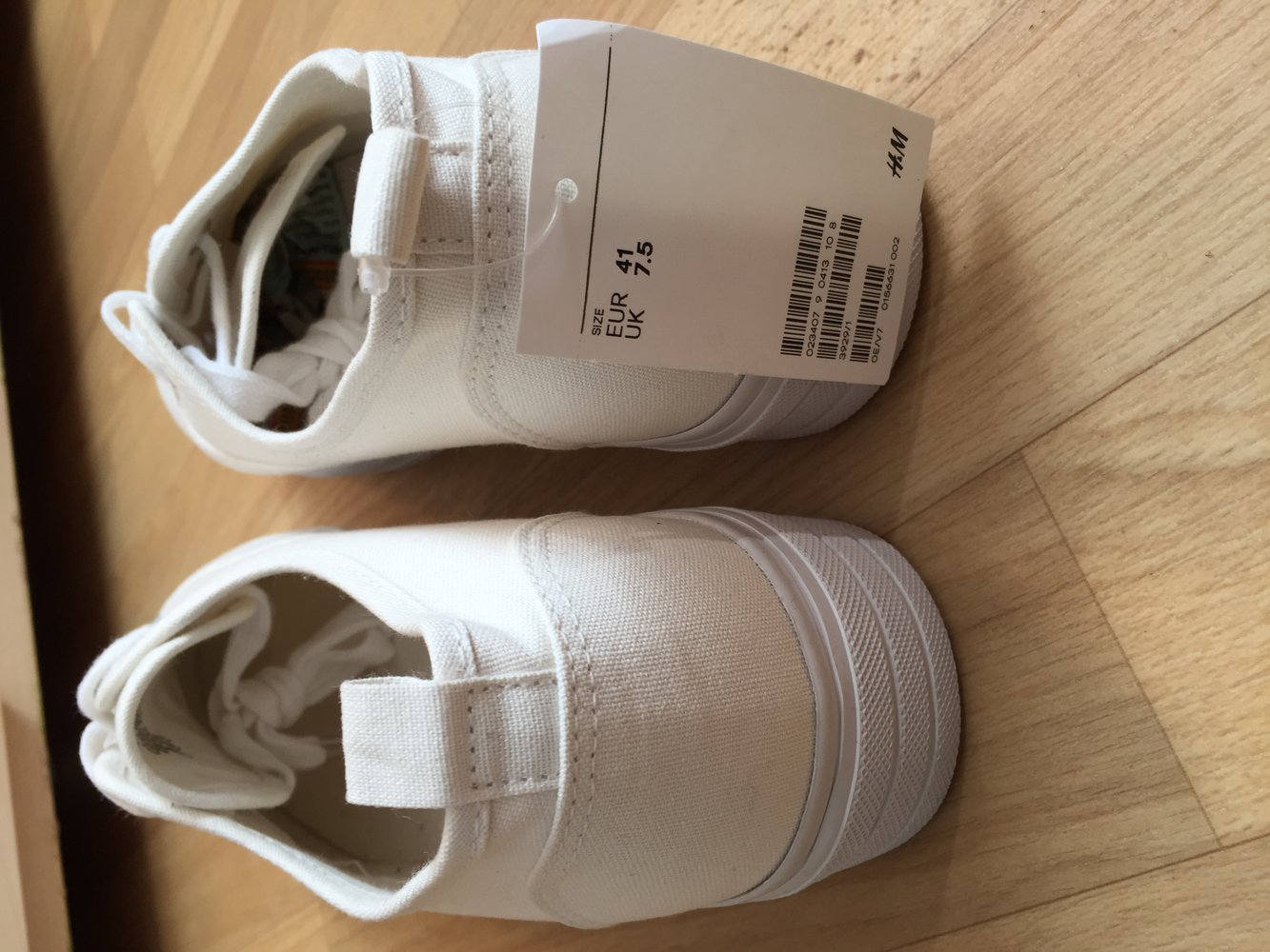 Schuhe Sneakers Plateau Plateauschuhe Plateausneakers Halbschuhe H&M weiß 41 42