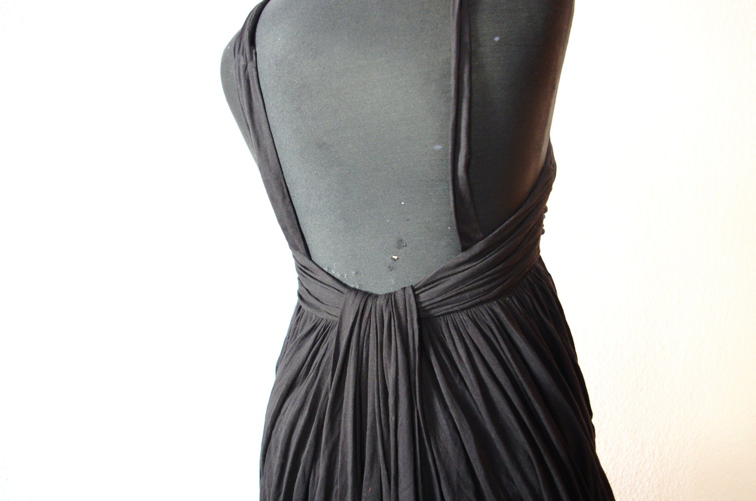 Postapokalyptisches All Saints Longtop Gr. 40 38 M drapiert Cutout Technobarbie Minikleid