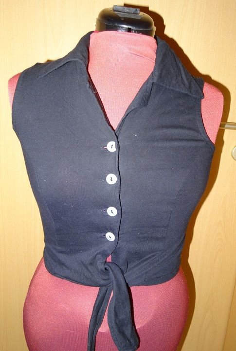 Ärmellose Bluse Gr. 32 Coca Cola Collection schwarz