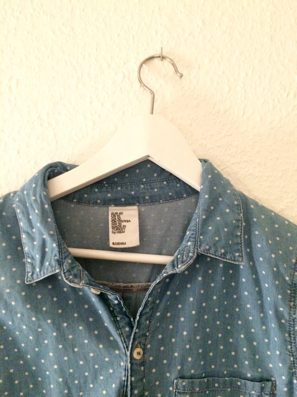 Jeanshemd, gepunktet 