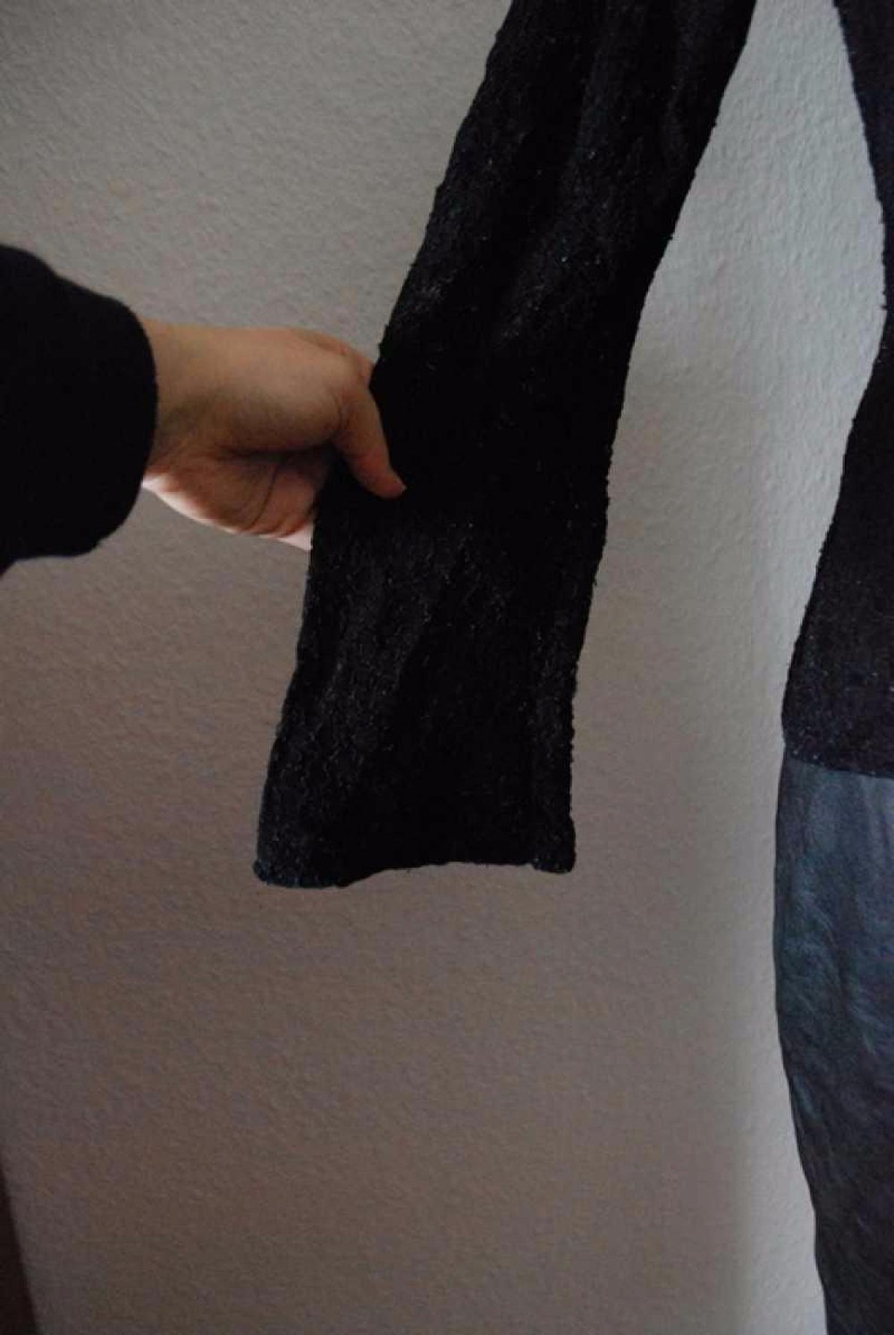 Schwarzes 90s 90er Spitzentop